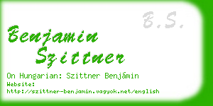 benjamin szittner business card